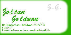 zoltan goldman business card
